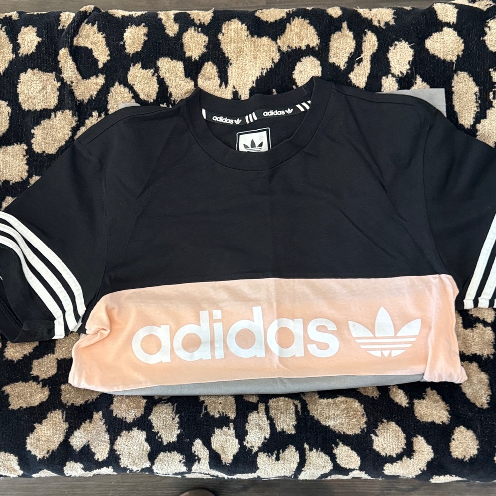 Adidas Kids Black and Peach Tee
